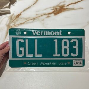Vermont License Plate Green